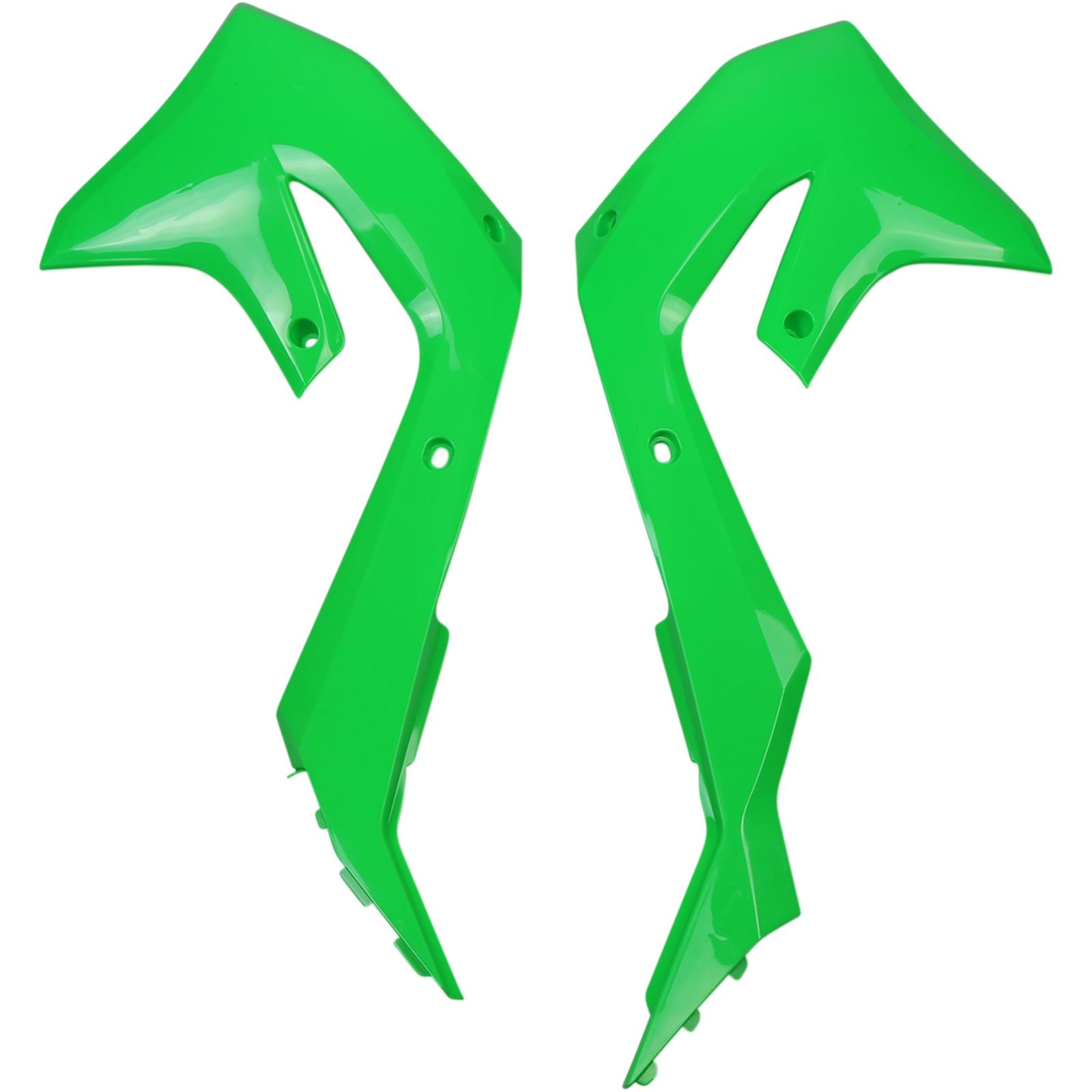 UFO Plastics Radiator Shroud - KX 450 F - Fluorescent Green [MPN: KA04751AFLU]_486804