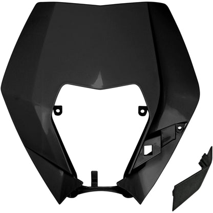 UFO Plastics Headlight Plastic - Black for KTM [MPN: KT04090001]_486789
