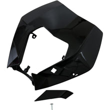 UFO Plastics Headlight Plastic - Black for KTM [MPN: KT04090001]_486790