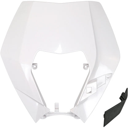 UFO Plastics Headlight Plastic - White for KTM [MPN: KT04090047]_486791