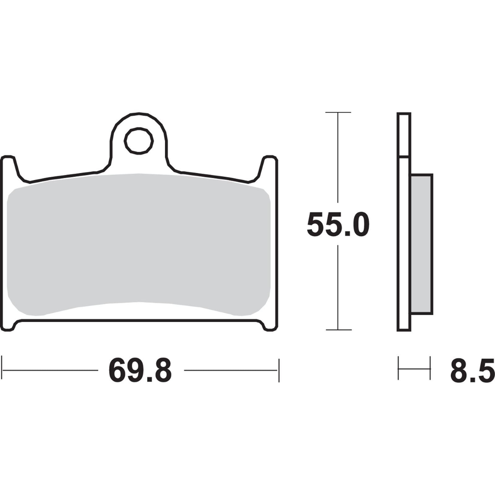 SBS HS Brake Pads for Triumph - 624HS [MPN: 624HS]_471342