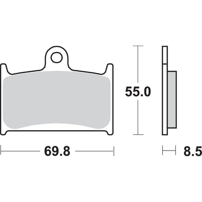 SBS HS Brake Pads for Triumph - 624HS [MPN: 624HS]_471342