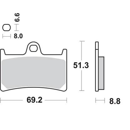 SBS HS Brake Pads - for Yamaha - 634HS [MPN: 634HS]_471347