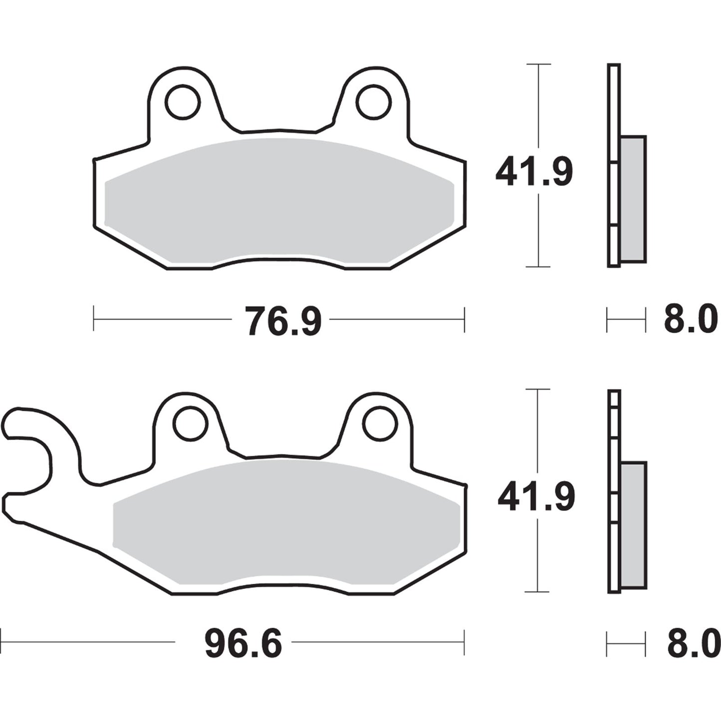 SBS LS Brake Pads for Triumph - 611LS [MPN: 611LS]_471335