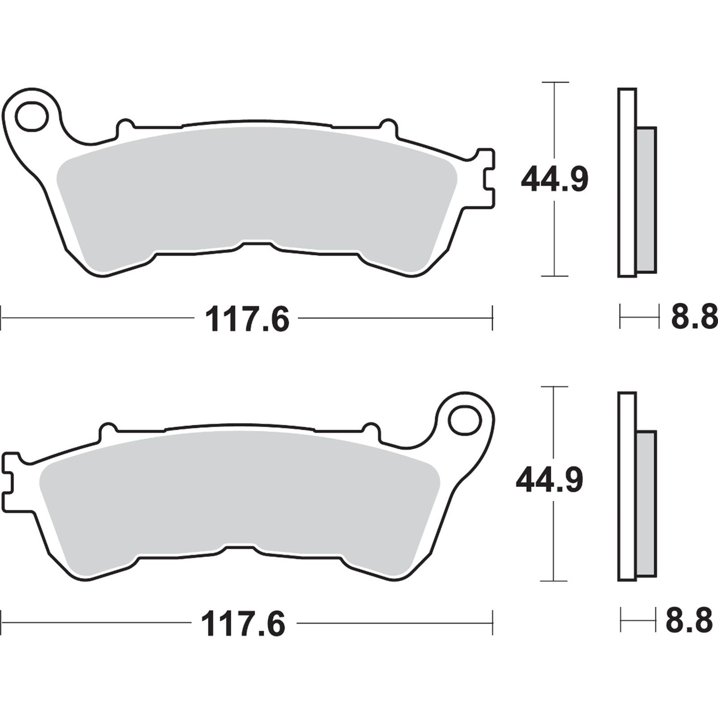 SBS HS Brake Pads for Honda - 828HS [MPN: 828HS]_471166