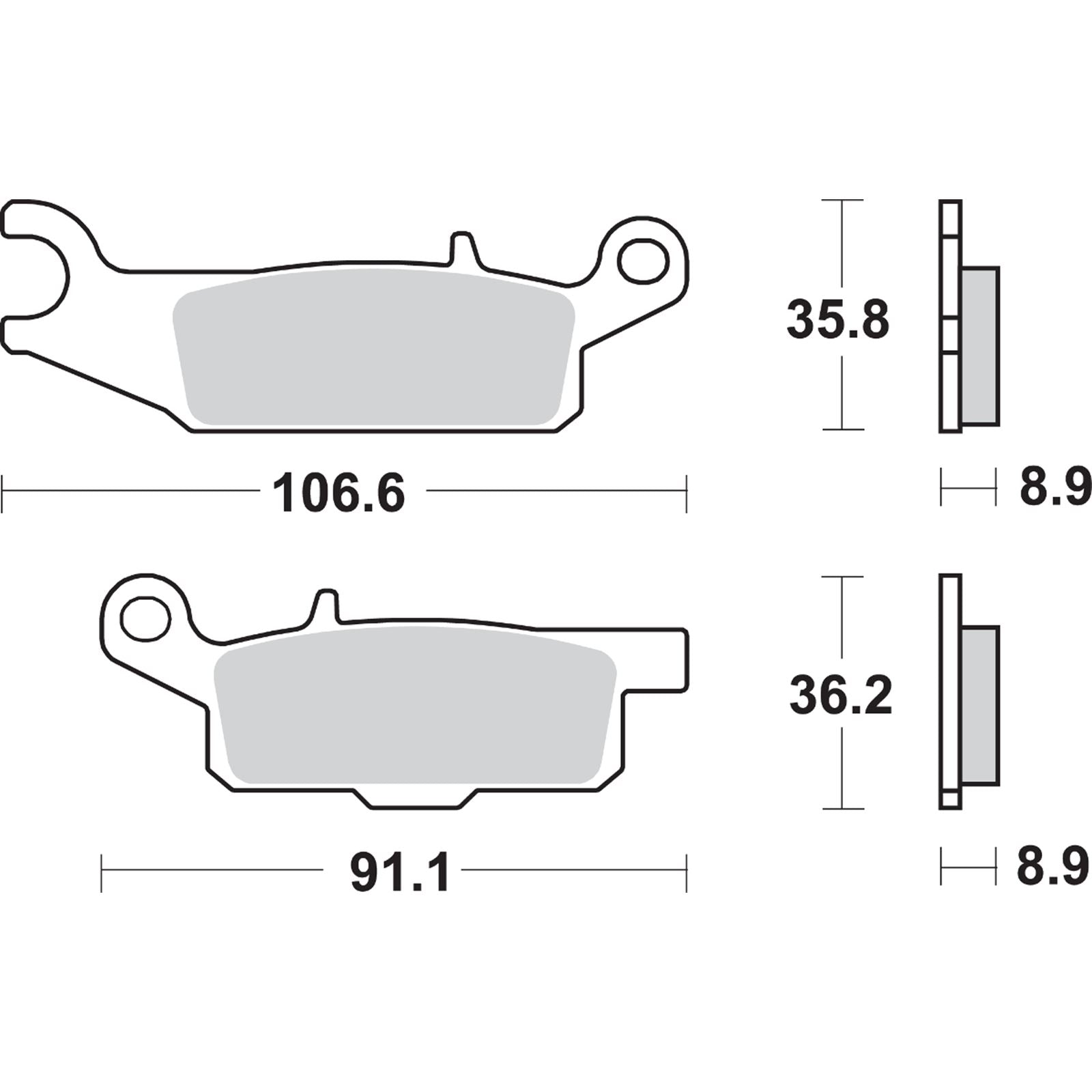 SBS Off-Road Sintered Brake Pads - YFM - 851SI [MPN: 851SI]_471094