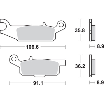 SBS Off-Road Sintered Brake Pads - YFM - 851SI [MPN: 851SI]_471094