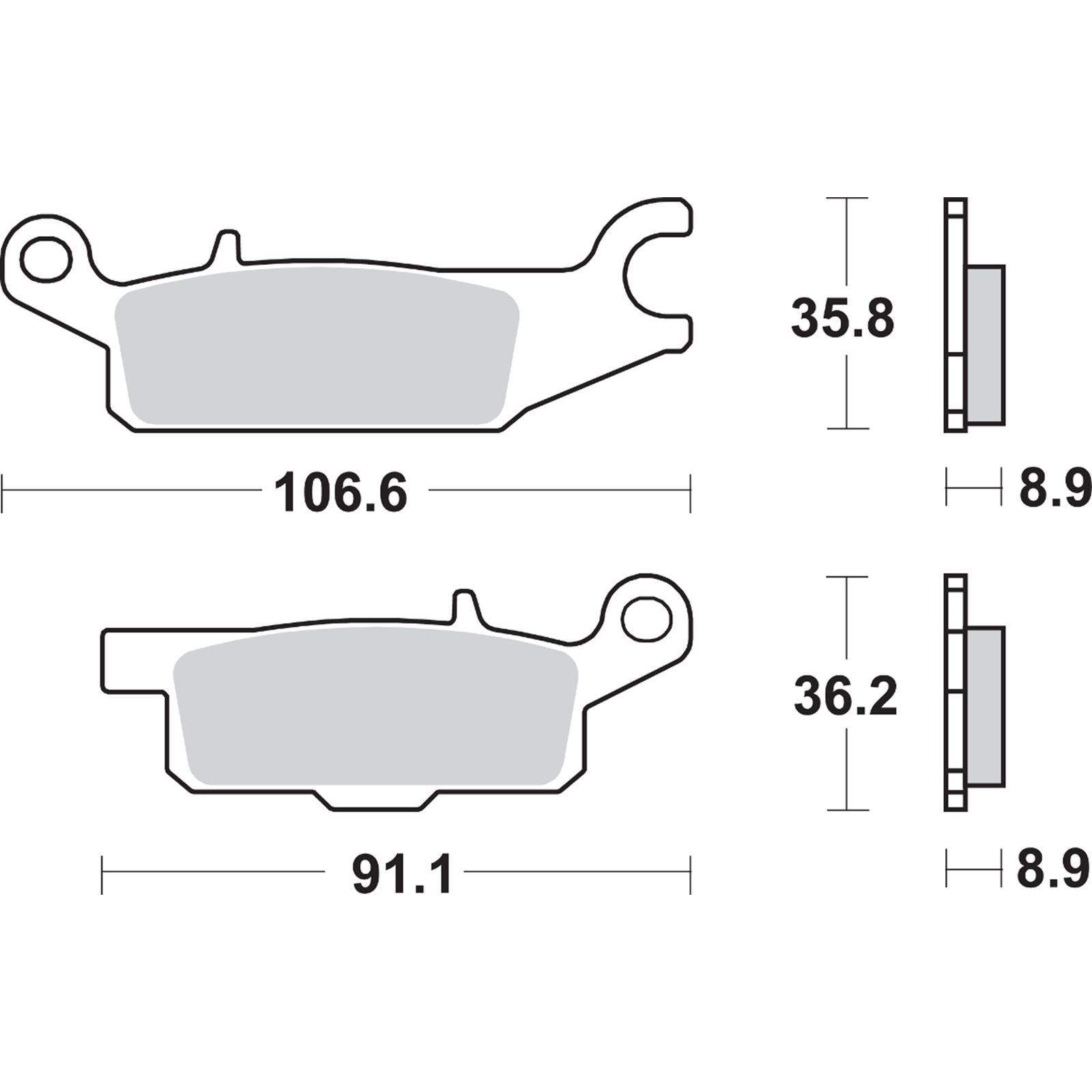 SBS Off-Road Sintered Brake Pads - YFM - 852SI [MPN: 852SI]_471095