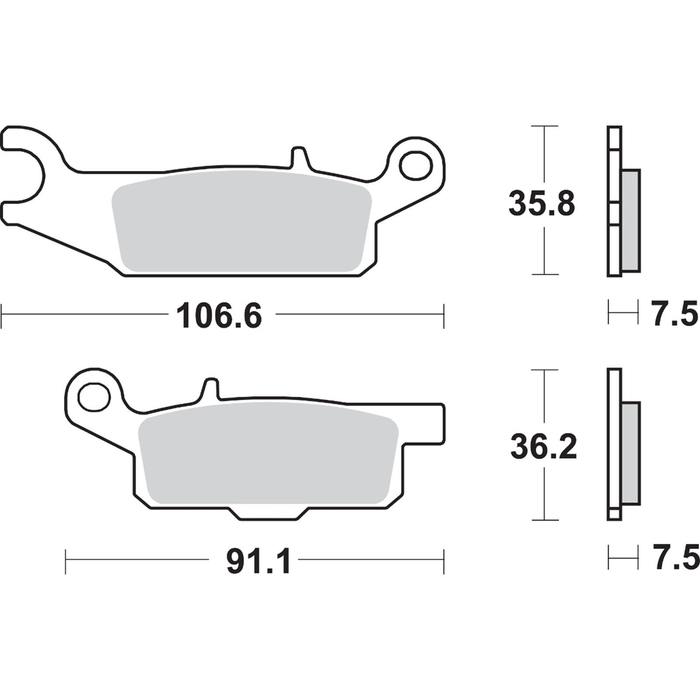SBS Off-Road Sintered Brake Pads - for Yamaha - 849SI [MPN: 849SI]_471089