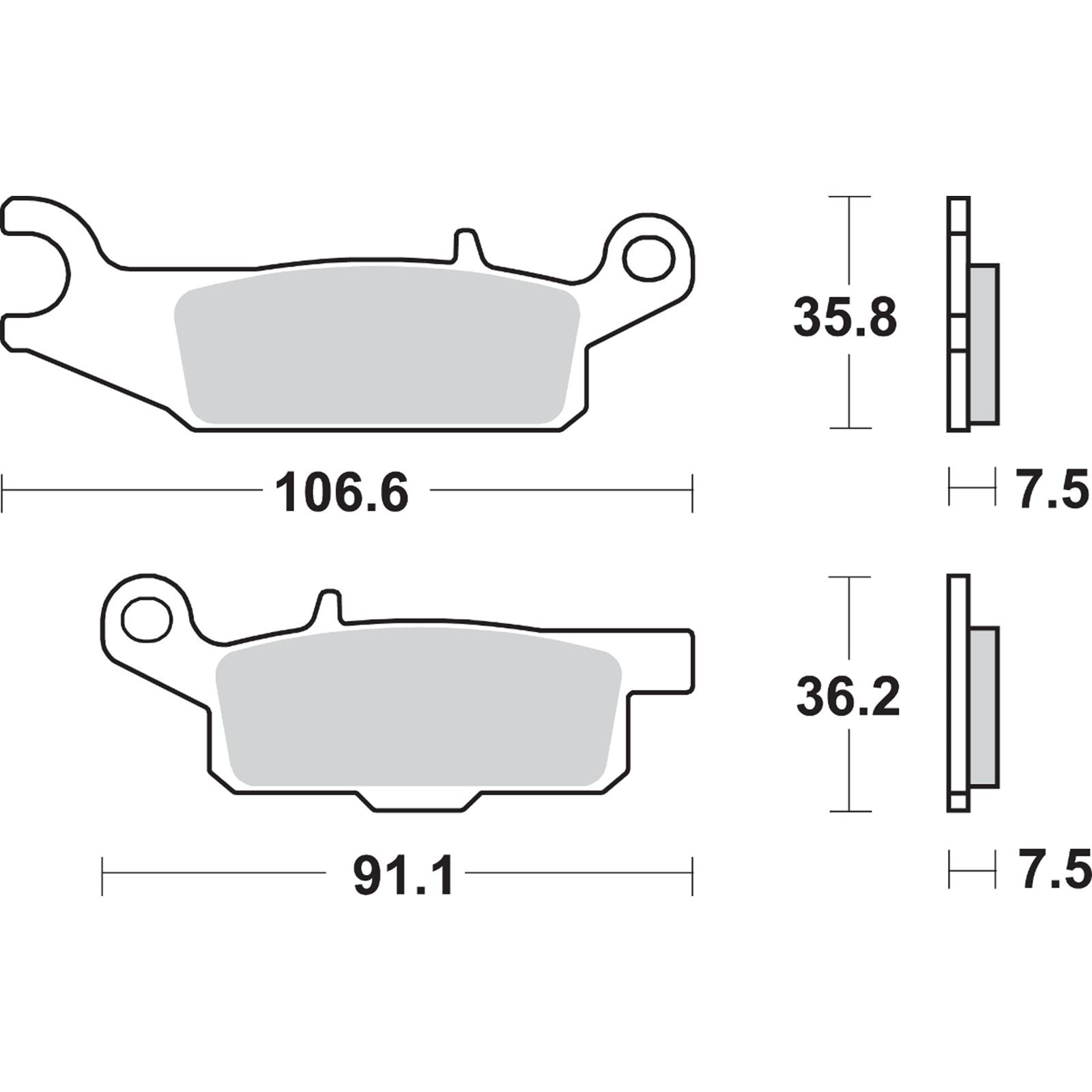 SBS Off-Road Sintered Brake Pads - for Yamaha - 849SI [MPN: 849SI]_471089