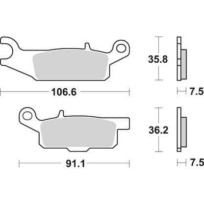 SBS Off-Road Sintered Brake Pads - for Yamaha - 849SI [MPN: 849SI]_471089