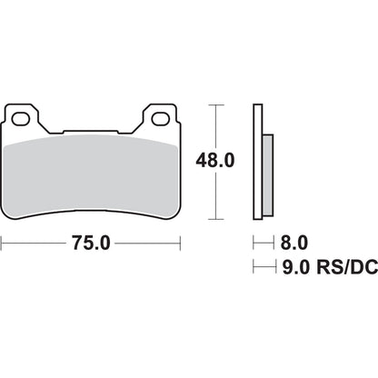 SBS HS Brake Pads for Honda - 809HS [MPN: 809HS]_471012