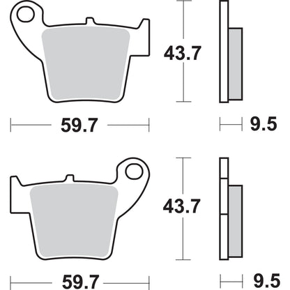 SBS Racing Sintered Brake Pads fits Honda CRF [MPN: 777RSI]_470984