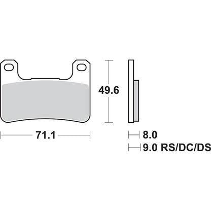 SBS HS  Brake Pads Fits Kawasaki/Suzuki - 806HS [MPN: 806HS]_470972