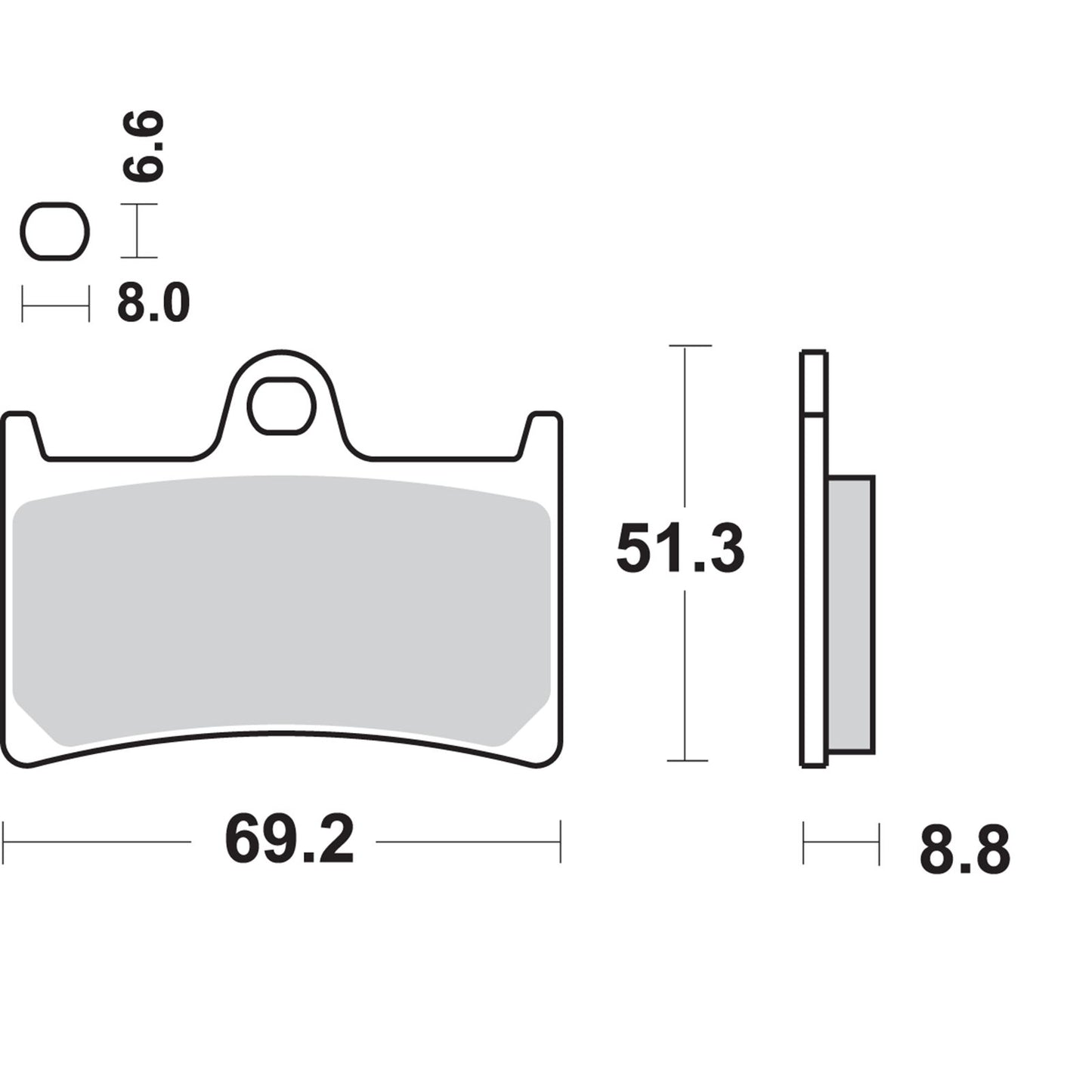 SBS Dual Carbon Brake Pads - for Yamaha [MPN: 634DC]_470874