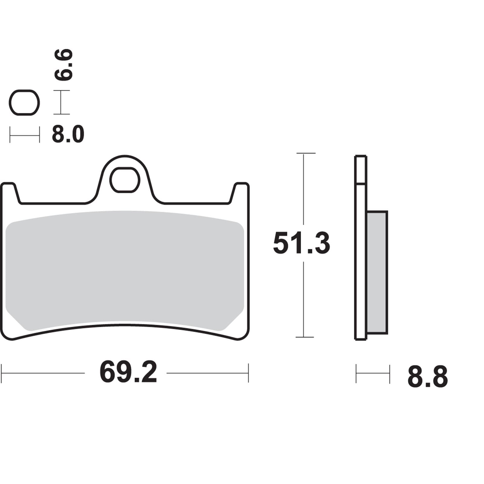 SBS Dual Carbon Brake Pads - for Yamaha [MPN: 634DC]_470874