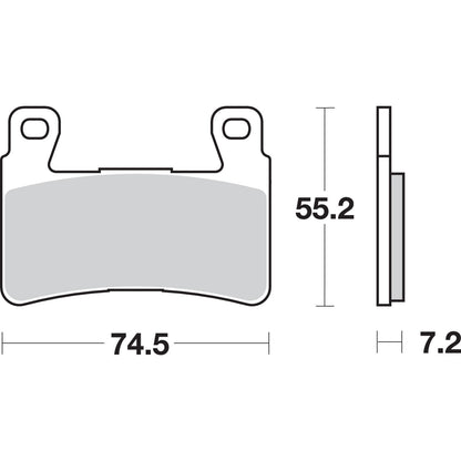 SBS Dual Carbon Brake Pads for Honda [MPN: 734DC]_470876