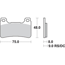 SBS Dual Carbon Brake Pads fits Honda CBR [MPN: 809DC]_470881