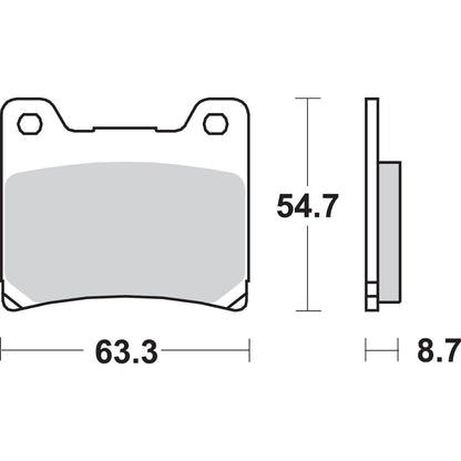 SBS HF Brake Pads - FJ/FZR 600 [MPN: 555HF]_470861