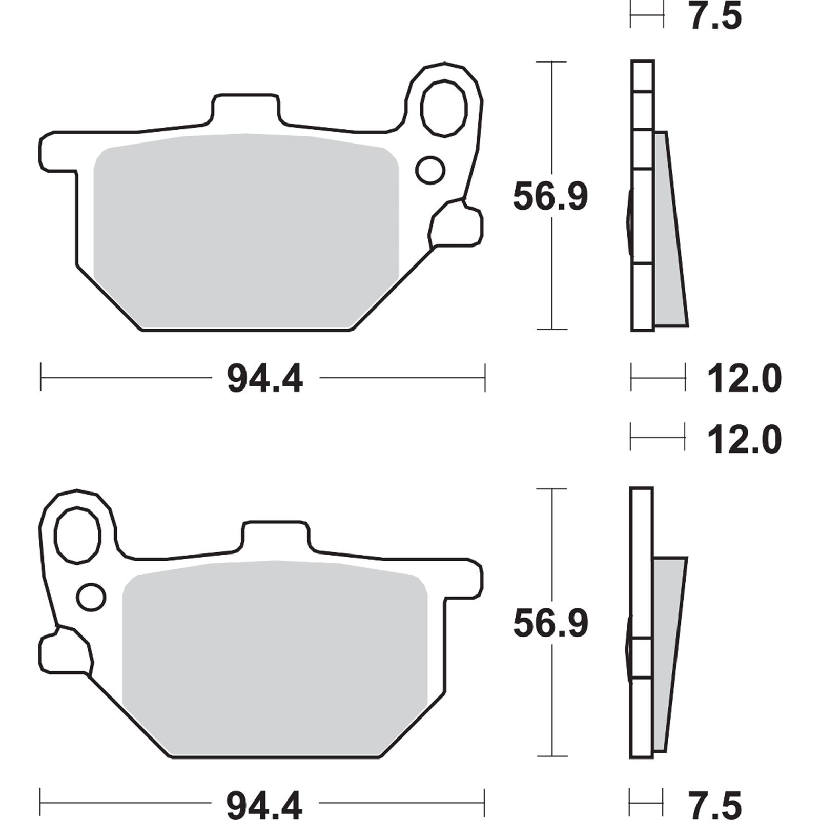 SBS HF Brake Pads - XS 400 [MPN: 545HF]_470812