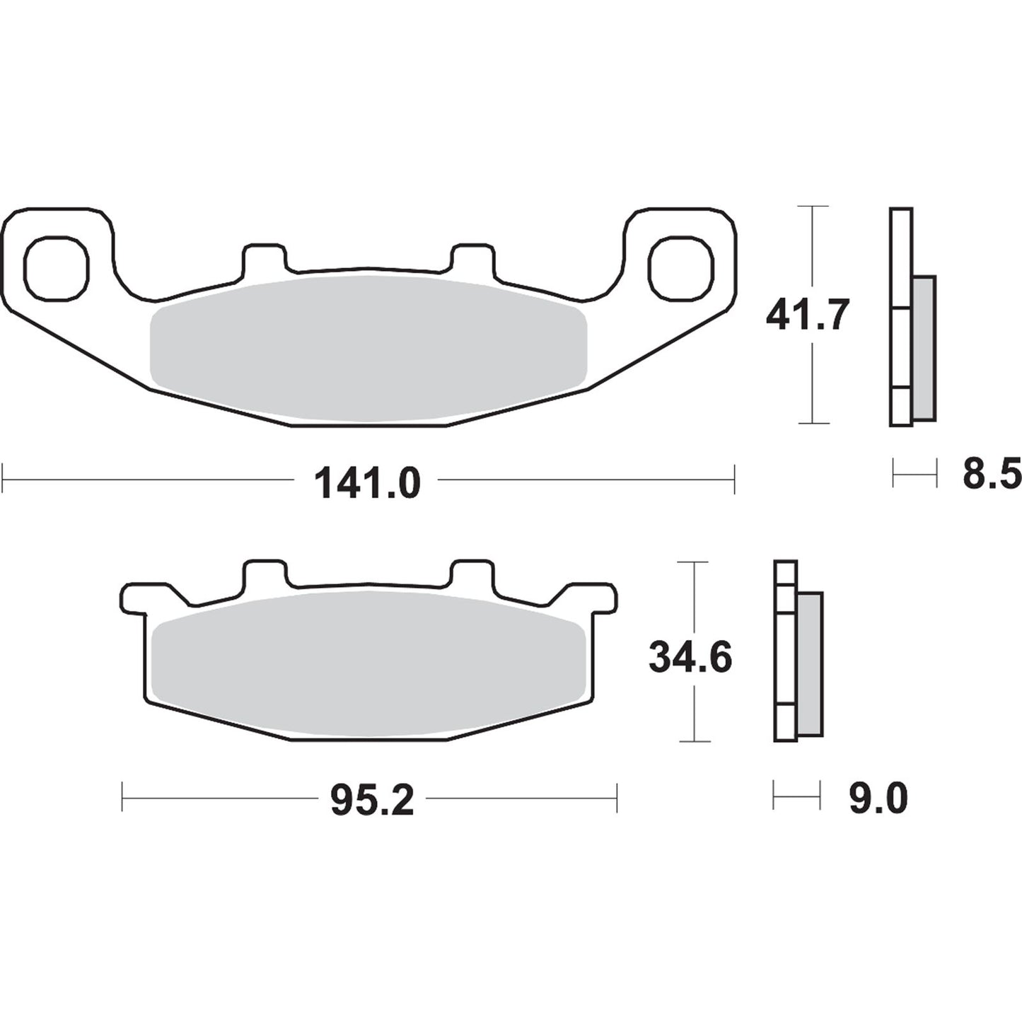 SBS HF Brake Pads - EX250F [MPN: 597HF]_470817
