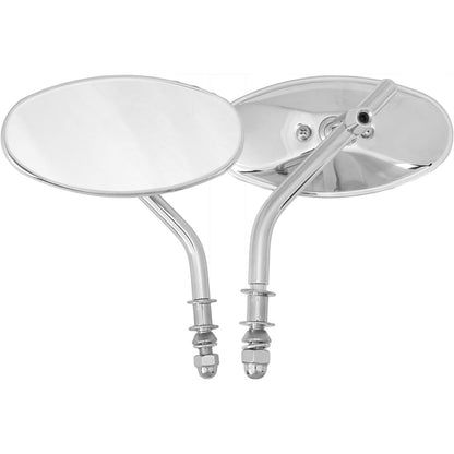 Harddrive Chrome  Oval Mirror Short Stem [MPN: 119044]_242584