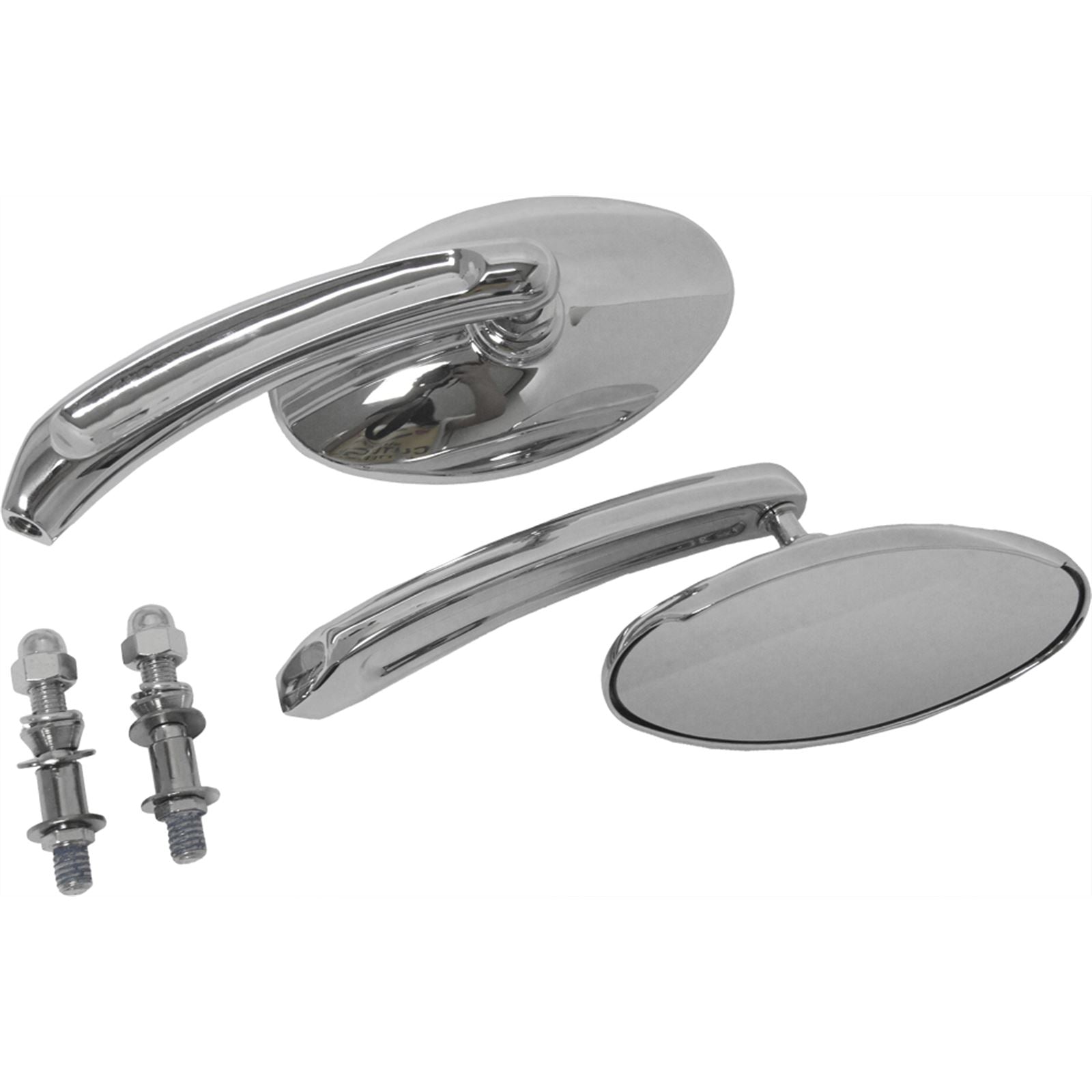Harddrive Mirrors Chrome  Oval Chrome  18-242_242634