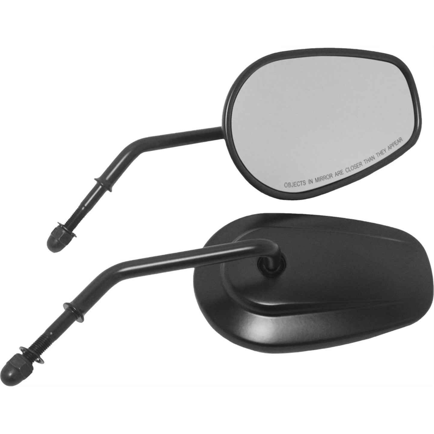 Harddrive Black Mirror OE Style Tapered Short Stem Black [MPN: 18-501BK]_242640