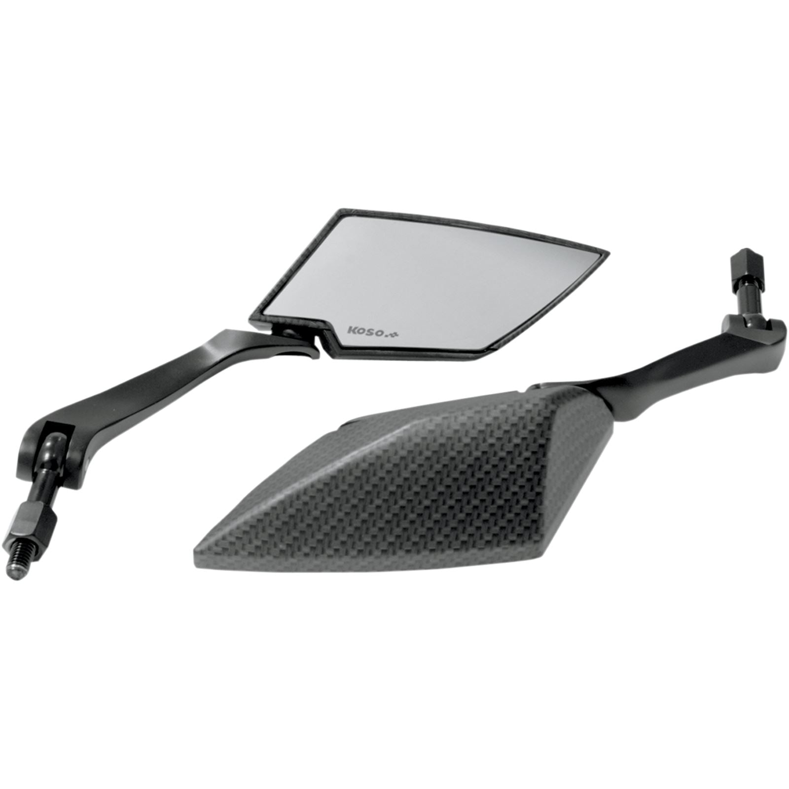 Koso Clear Lens Mirror - Carbon Fiber/Black [MPN: OA016CK2]_410013