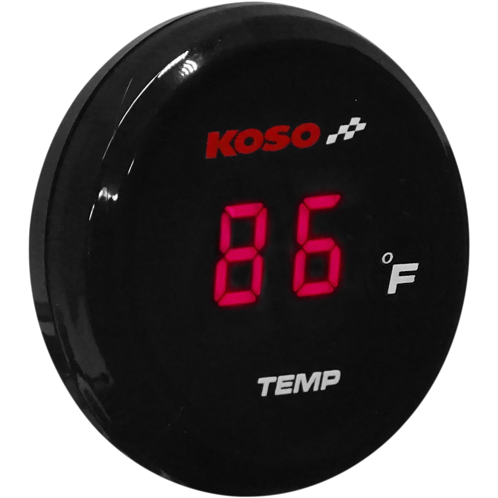 Koso I-Gear Thermometer - Red Digits - 1.57" Diameter x 0.43" D [MPN: BA067R12]_410429