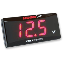 Koso Super Slim Volt Meter - Red Digits - 2.22" W x 1.06" H x 0.43" D BA024R00_410398