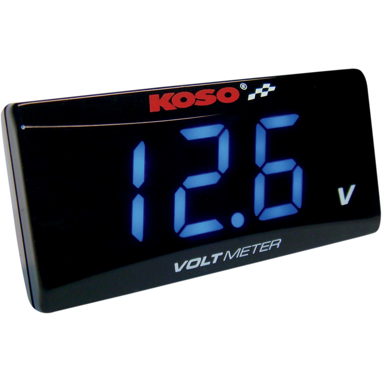 Koso Super Slim Volt Meter - Blue Digits - 2.22" W x 1.06" H x 0.43" D BA024BOO_410378