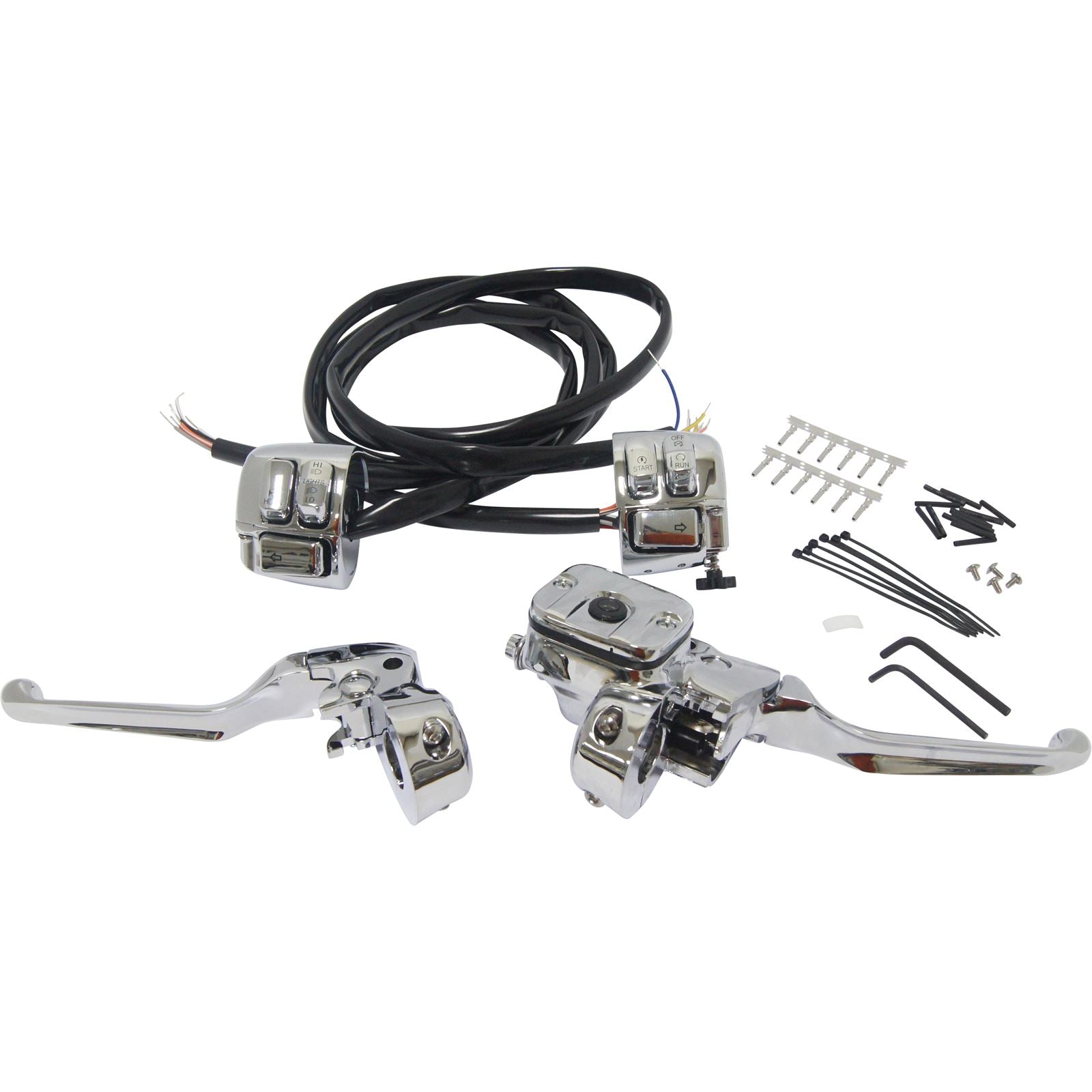 Harddrive Comp Handlebar Controls 11/16 Master Cylinder with Switches Chrome 96-06 26-128_242659