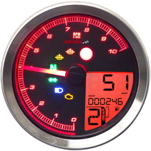 Koso TNT-04 Multi-Function Meter - Silver Bezel - 3.30" Diameter x 2.19" D BA051401_410333