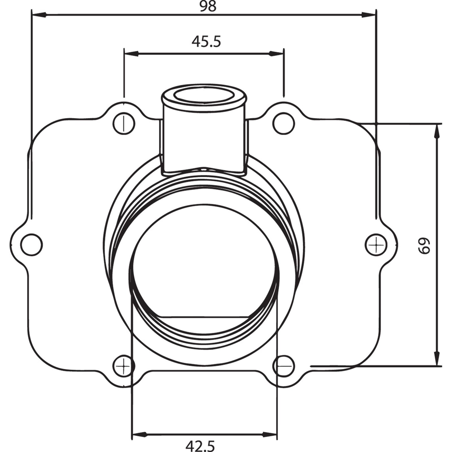 Kimpex Carburetor Flange for Ski-Doo 07-100-34_408229