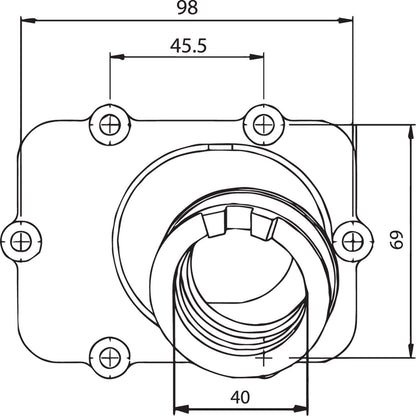Kimpex Carburetor Flange for Ski-Doo 07-102-12_408208