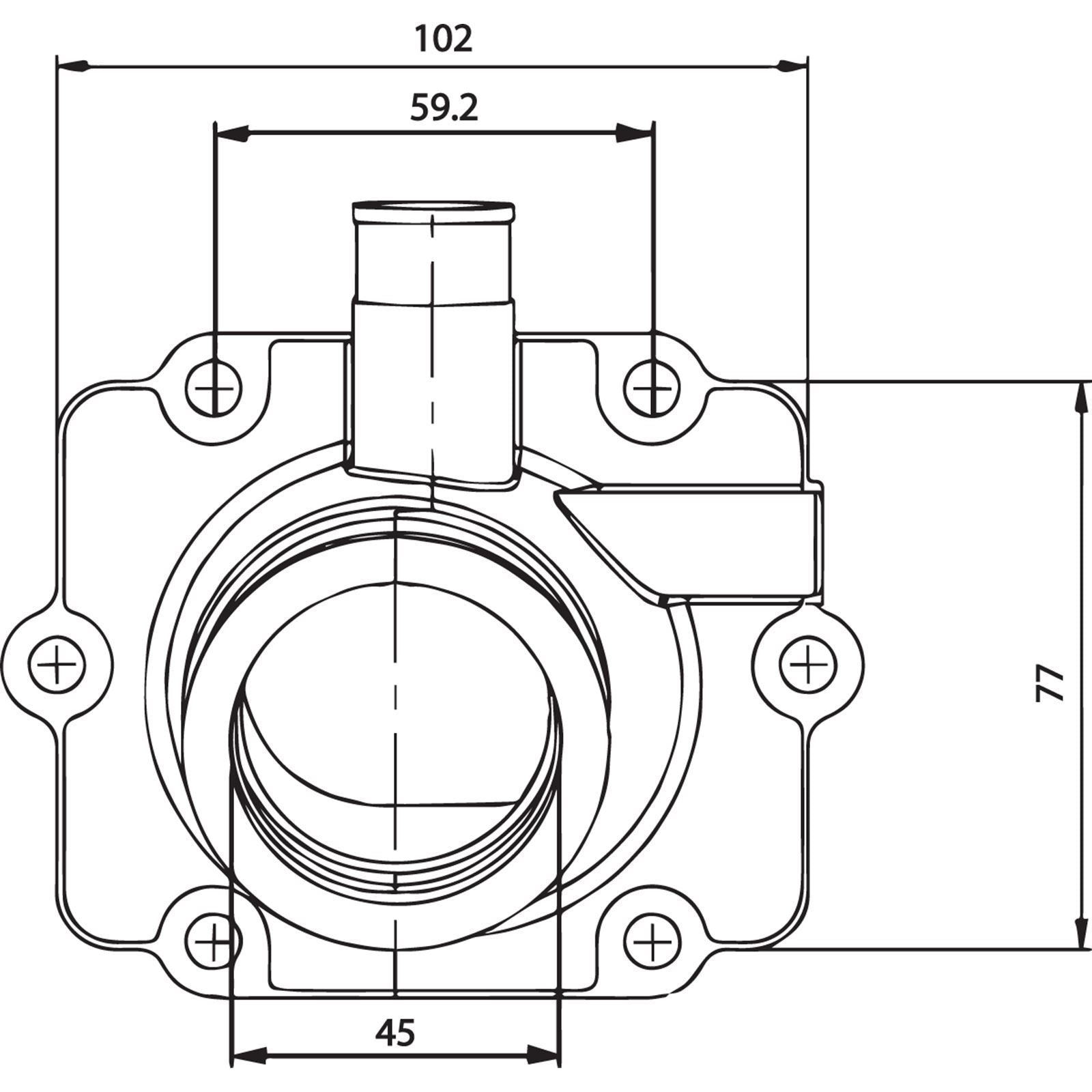 Kimpex Carburetor Flange for Polaris 07-100-51_407986