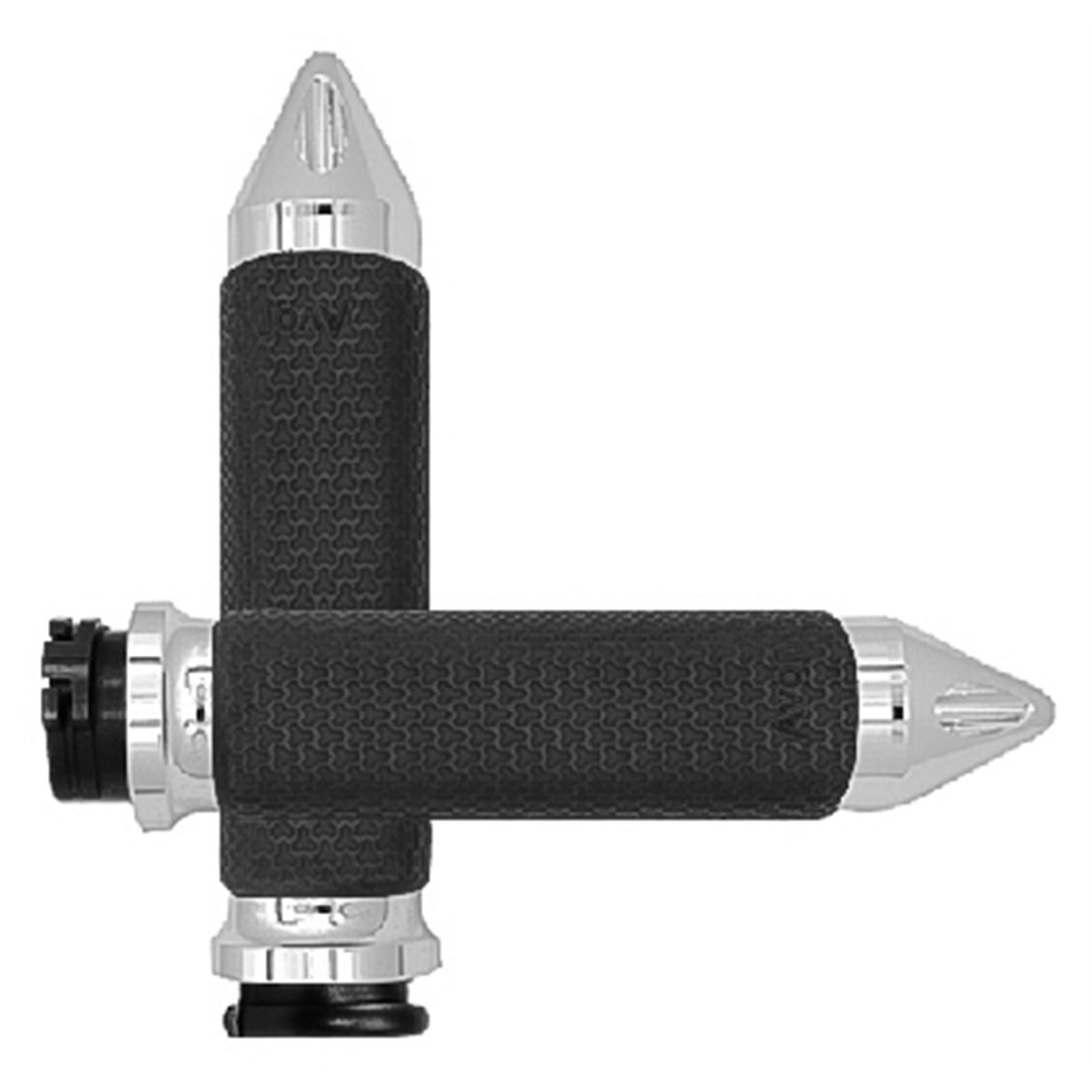 Avon Grips Cable Throttle Memory Foam Grip Chrome MF-63-CH-SPK_242879