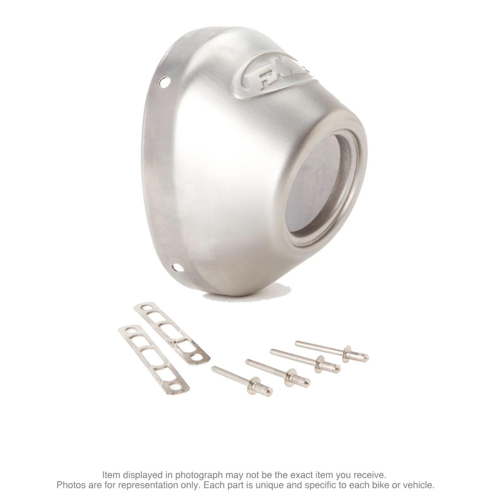 FMF Racing End Cap - Stainless Steel - Straight Cut - Powercore 4/Q4 040634_1172650