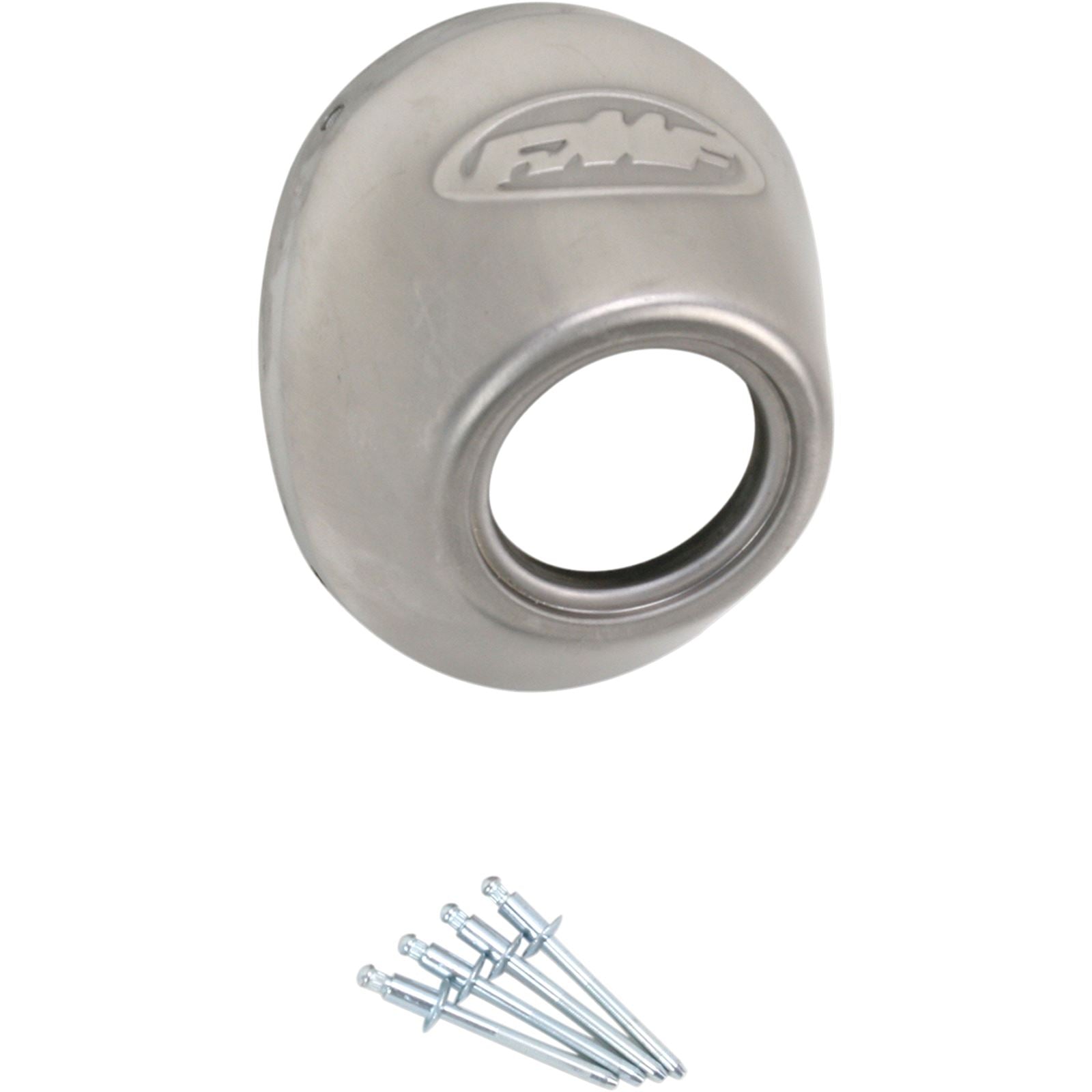 FMF Racing End Cap - Stainless Steel - Straight Cut - Powercore 4/Q4 040634_388276
