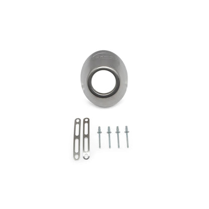 FMF Racing End Cap - Stainless Steel - Slash Cut - Powercore 4/Q4 040635_1172651