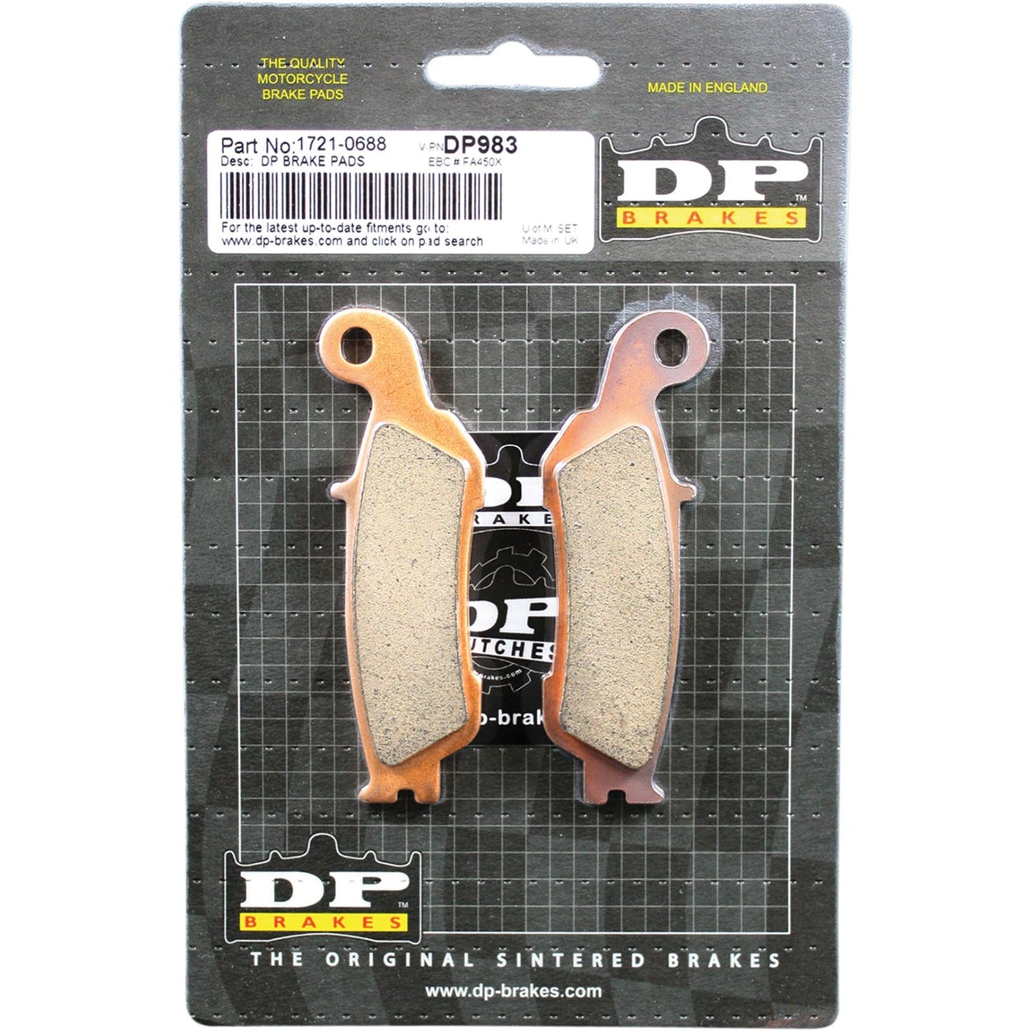 DP Brakes Standard Brake Pads - for Yamaha YZ [MPN: DP983]_373412