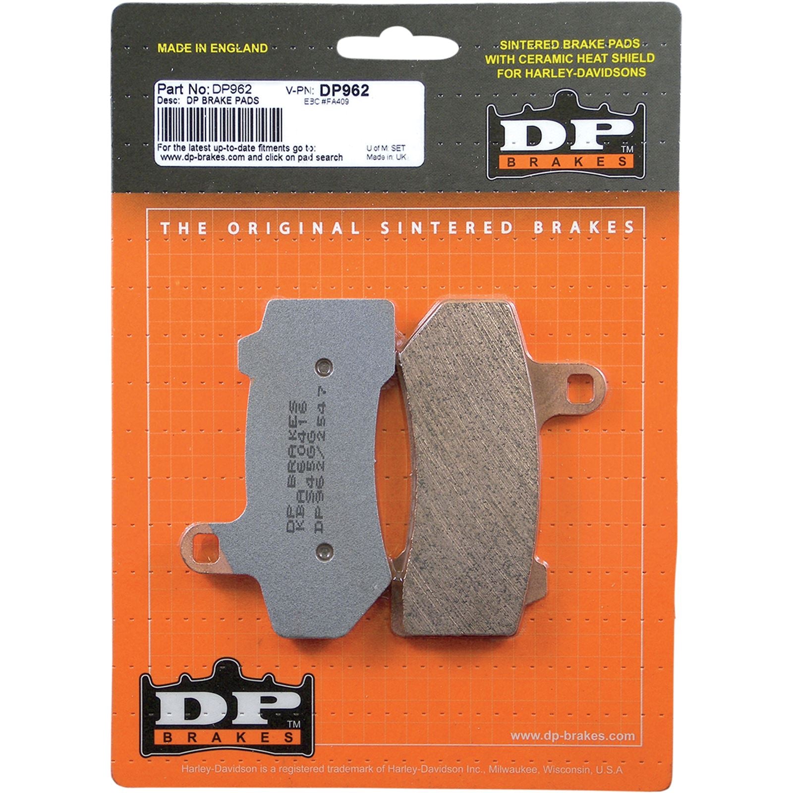DP Brakes Sintered Brake Pads - DP962 [MPN: DP962]_373404