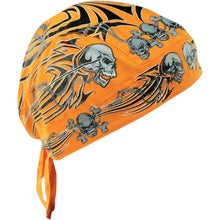 Zan Flydanna Orange Tribal Skull Z669_501962
