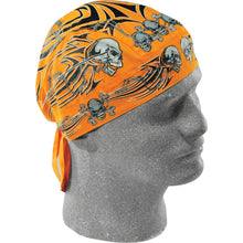 Zan Flydanna Orange Tribal Skull Z669_244032
