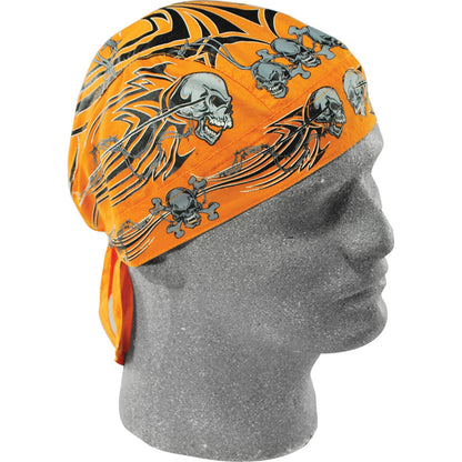 Zan Flydanna Orange Tribal Skull Z669_244032