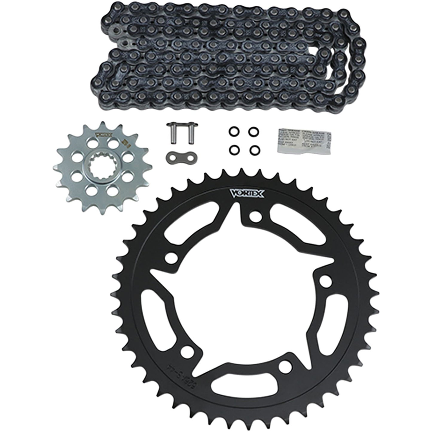 Vortex Steel Chain Kit - Black  For Suzuki - GSXS750/Z - '15-'18 CK6413_492626