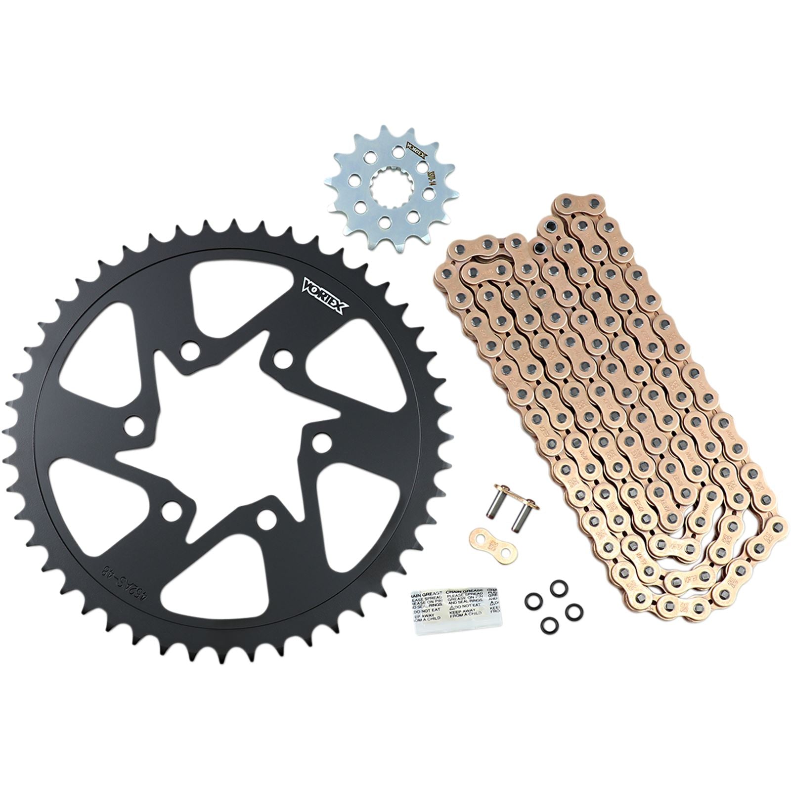 Vortex Steel Chain Kit - 650 Versys - '07-'17/650 Ninja - '13-'17/Z 650 - '17 CKG6392_492617