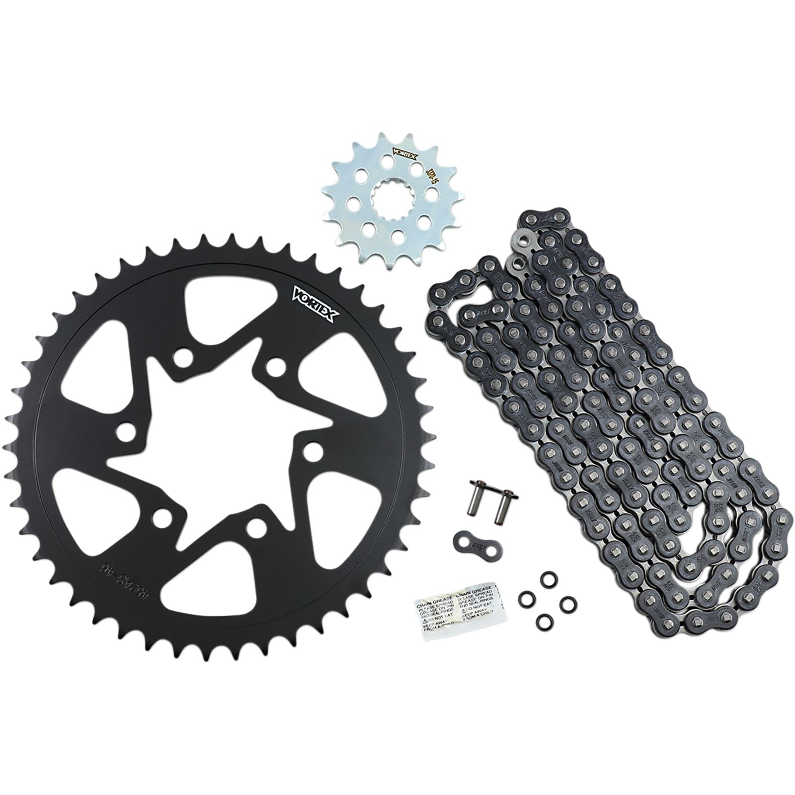 Vortex Chain Kit - Black Fits Kawasaki - KLE 650 Versys '07-'17 CK6394_492618