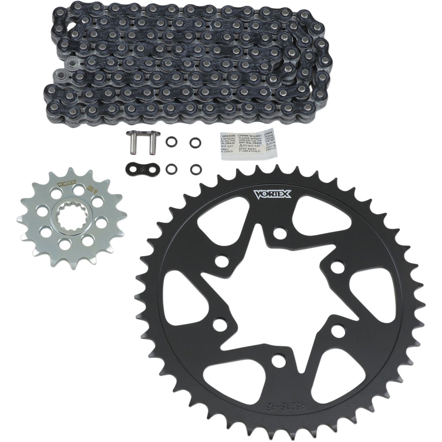 Vortex Chain Kit - Black Fits Kawasaki - ZX-6R '13-'18 [MPN: CK6387]_492614
